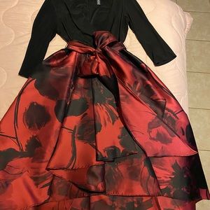 Special occasions black and red gown
